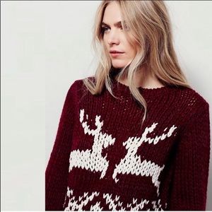 Free People Dancer Prancer Holiday Sweater, small